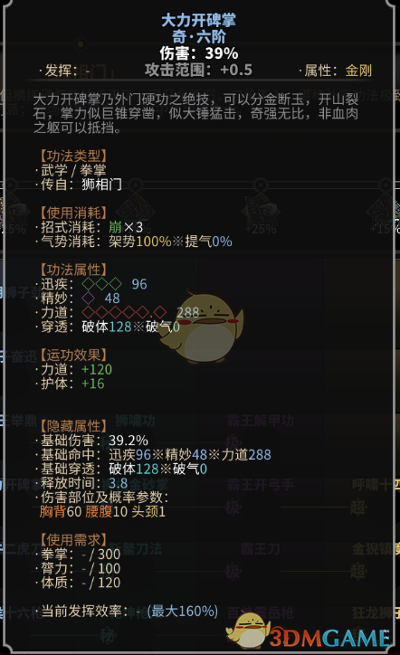 《太吾绘卷》狮相门拳掌功法一览
