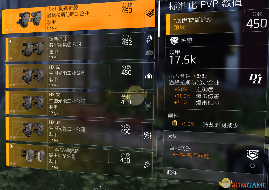 《全境封锁2》世界4PVP爆发吸血流配装介绍