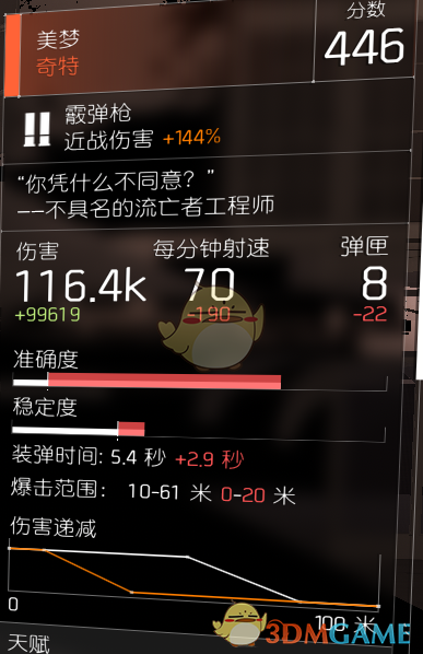 《全境封锁2》奇特武器美梦属性一览