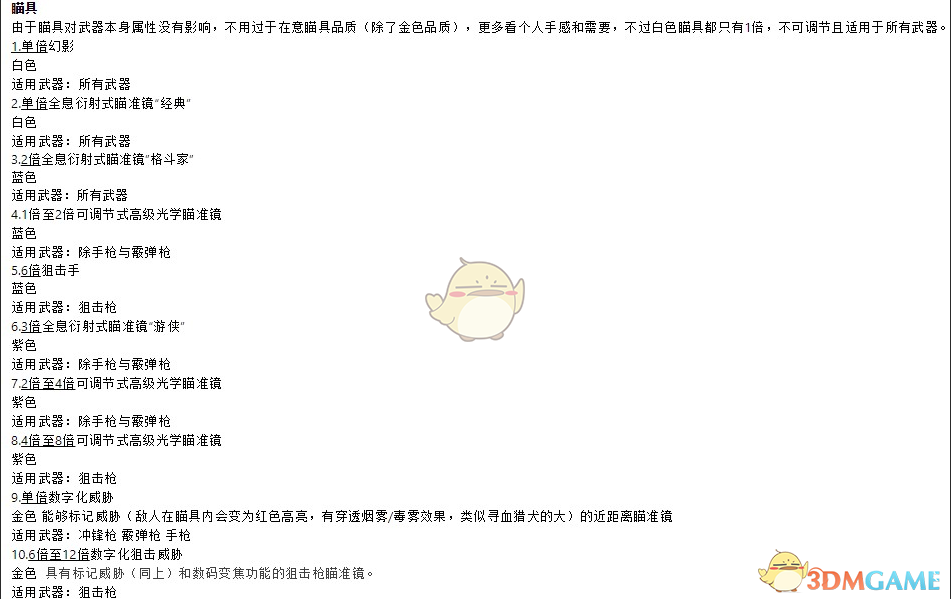 《Apex英雄》游戏全瞄具效果分享