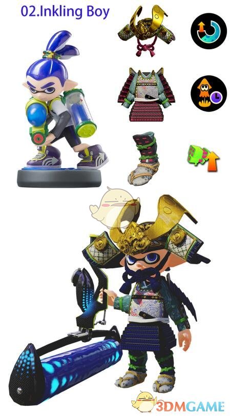 《喷射战士2》全amiibo对应服装及服装技能一览