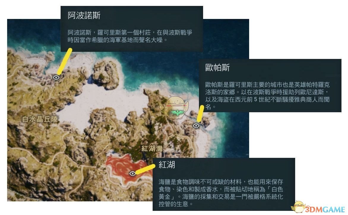 《刺客信条：奥德赛》全历史地点一览