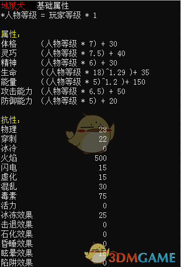 《恐怖黎明》战宠基础属性介绍