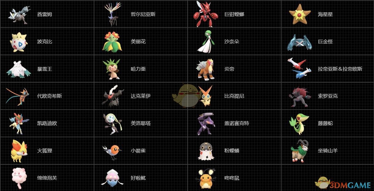 《任天堂明星大乱斗特别版》全精灵球可召唤宝可梦一览
