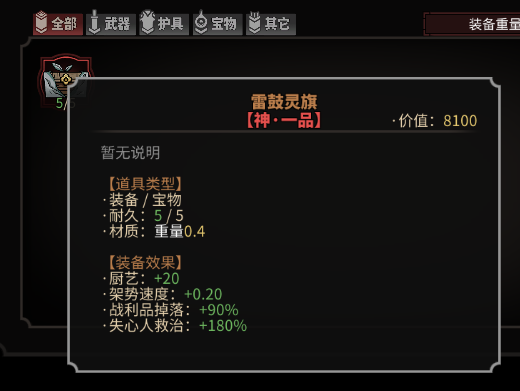 《太吾绘卷》全传家宝作用一览