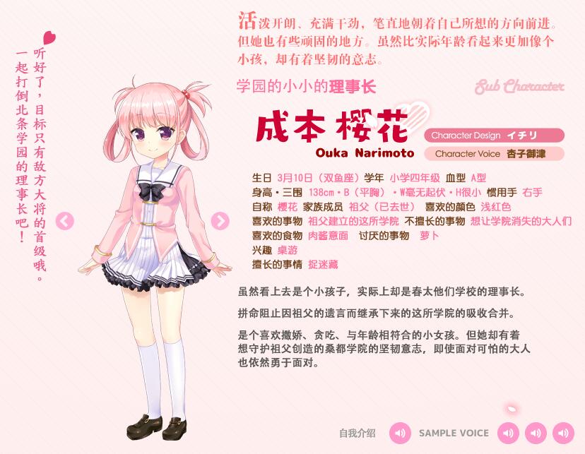 《樱花片落恋模样》登场人物介绍