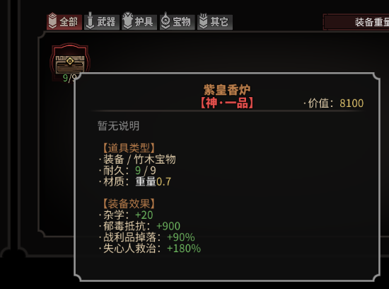 《太吾绘卷》全传家宝作用一览
