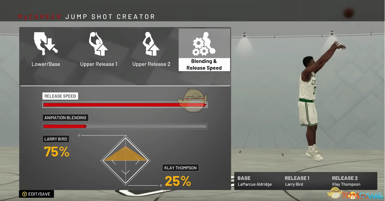 《NBA 2K19》漂移投篮及自定义投篮动作推荐