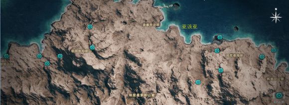 《刺客信条：奥德赛》全奥利哈钢地图位置一览