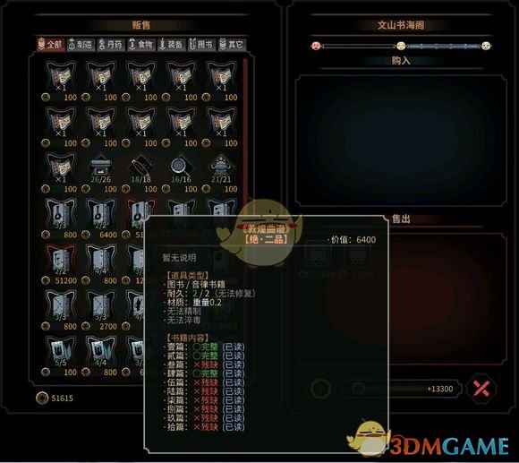 《太吾绘卷》各大势力商会售卖商品及作用分析