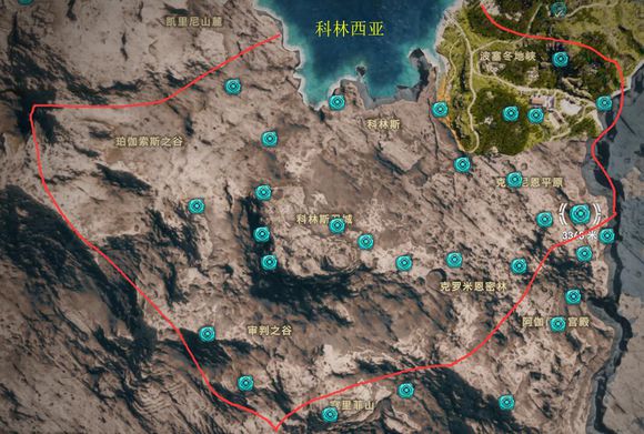 《刺客信条：奥德赛》全奥利哈钢地图位置一览