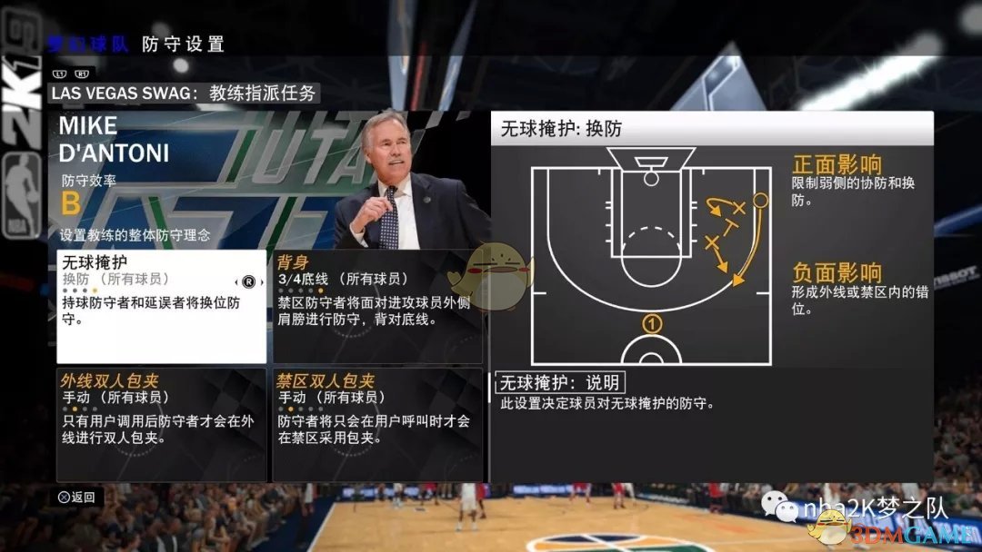 《NBA 2K19》防守设置心得