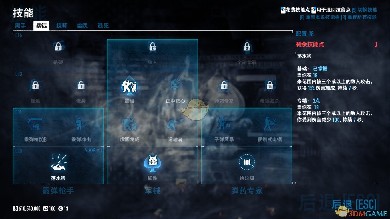 《收获日2》MICROGUN大机枪暴击泼水社保加点