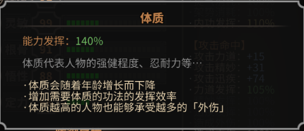 《太吾绘卷》人物基本属性说明