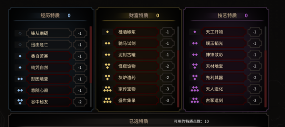 《太吾绘卷》开局天赋选择心得