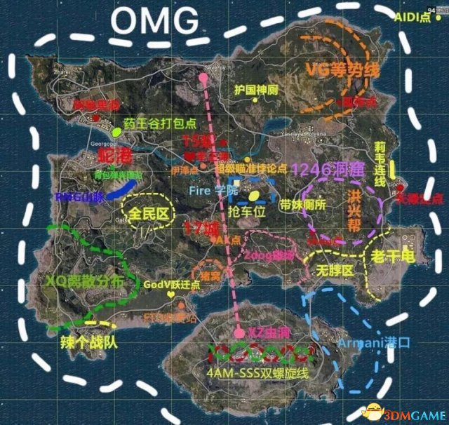 绝地求生中国版吃鸡地图及31个梗介绍