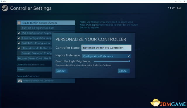 Steam连接任天堂switch pro手柄视频教程
