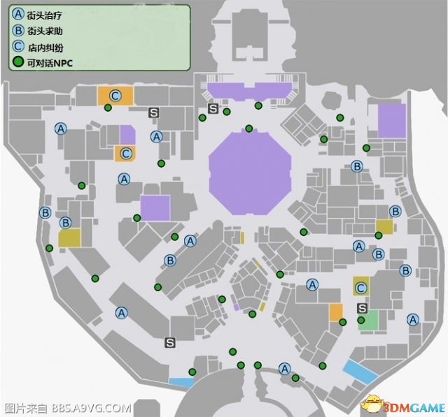 人中北斗街头治疗和求助的分布图