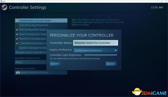 Steam连接任天堂switch pro手柄图文教程
