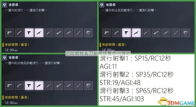 刀剑神域夺命凶弹全工具技能及武器属性分析