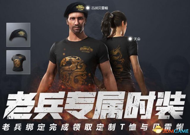 绝地求生国服代理老兵专属饰品