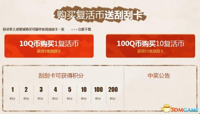 CF10月刮刮卡活动 获取积分兑换永久武器