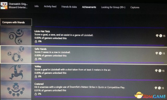 守望先锋Xbox泄露2017夏季运动会成就列表