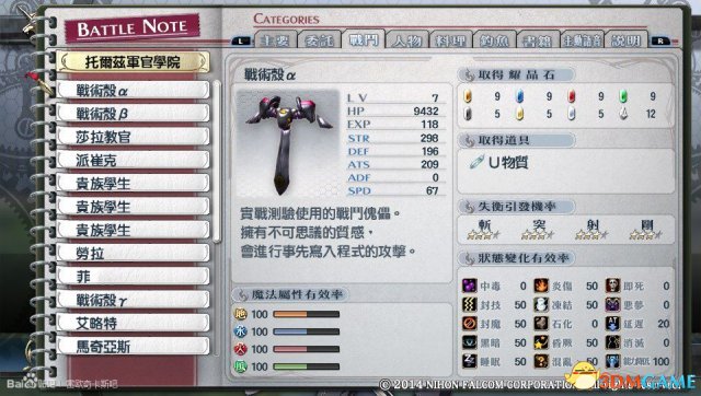 英雄传说闪之轨迹PC版全怪物图鉴大全 战斗图鉴介绍