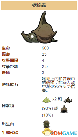 饥荒蛞蝓龟怎么击杀 饥荒蛞蝓龟详细资料一览