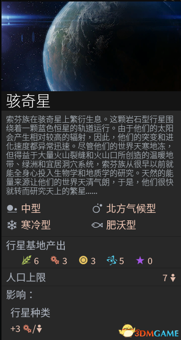 无尽空间2有哪些特殊星球 特殊星球图鉴大全及属性