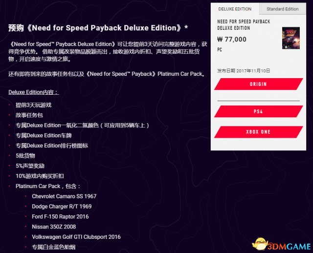 极品飞车20豪华版与普通版有啥区别
