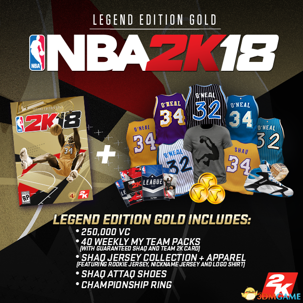 NBA2k18黄金版与传奇版区别一览 NBA2k18版本区别说明