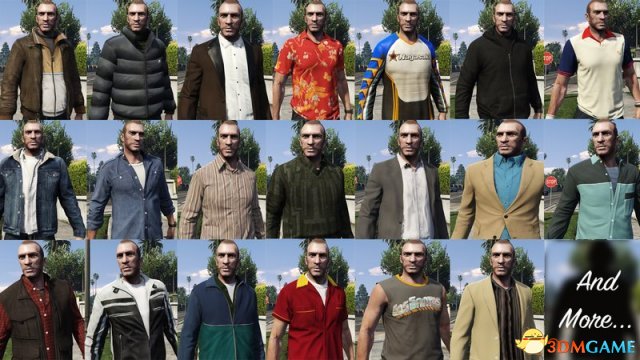 侠盗猎车5GTA5PC版 主角替换MOD NIKO替换老崔MOD
