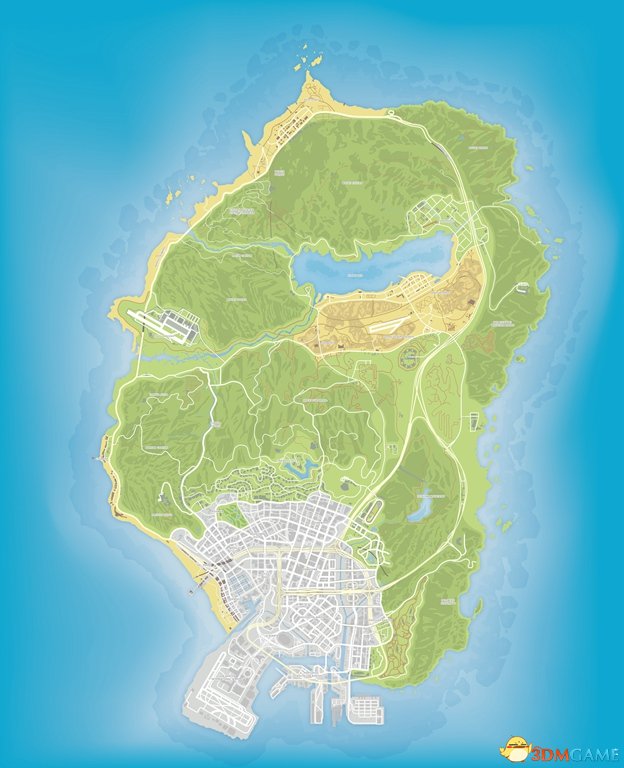 侠盗猎车5GTA5PC版 高清游戏卫星道路地图资源下载