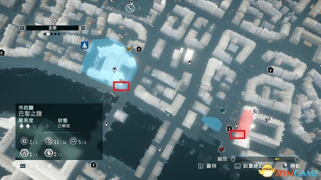 刺客信条:大革命 多人任务全同步点收集地图攻略