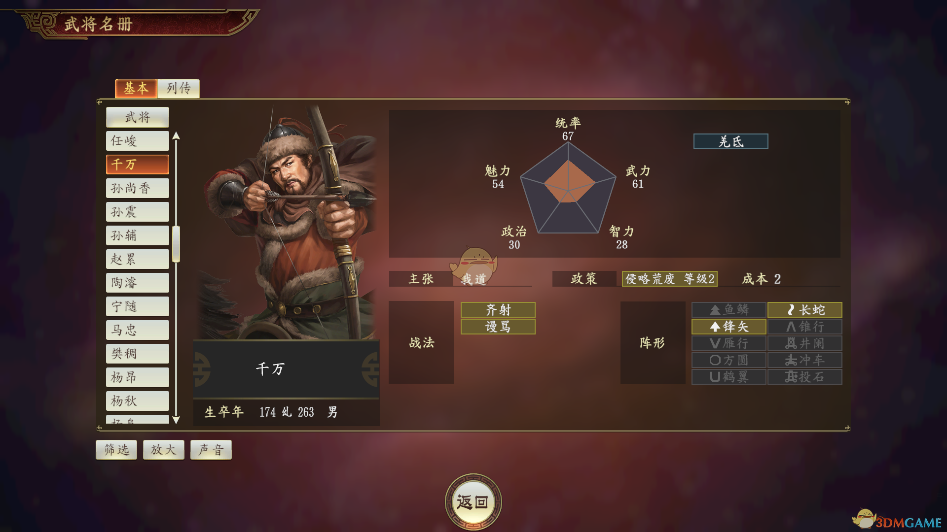 《三国志14》汉中千万武将点评