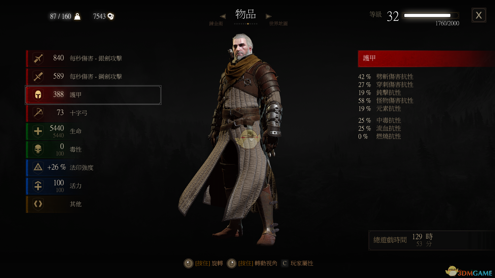 《巫师3：狂猎》高级熊套装属性一览