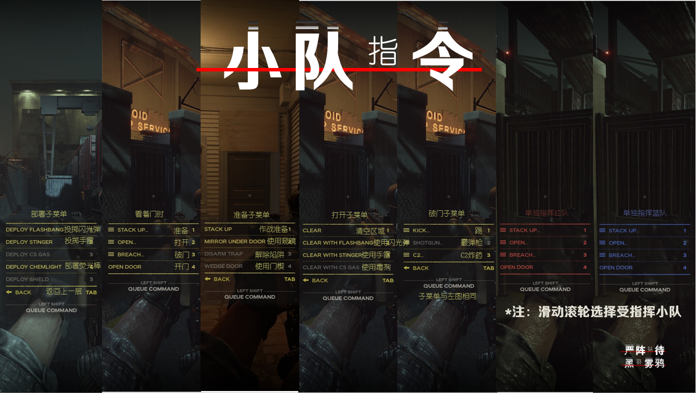 《严阵以待》全小队指令翻译分享