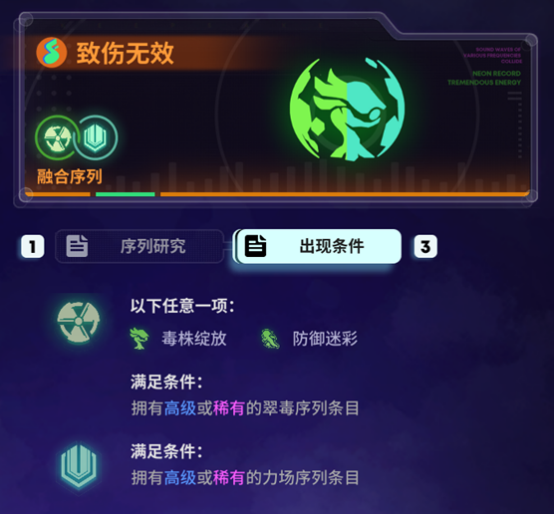 《霓虹序列》翠毒序列的融合序列攻略